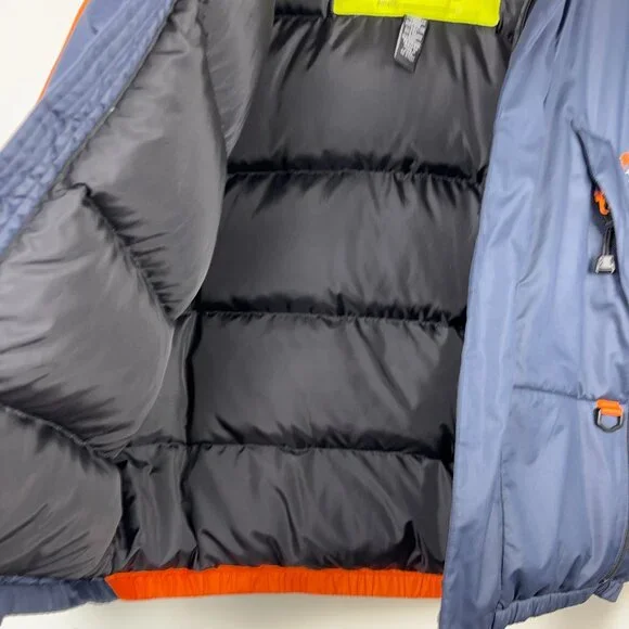 VTG Ralph Lauren Polo Jeans Down-Filled Puffer Jacket RL67 Navy Orange Mens L